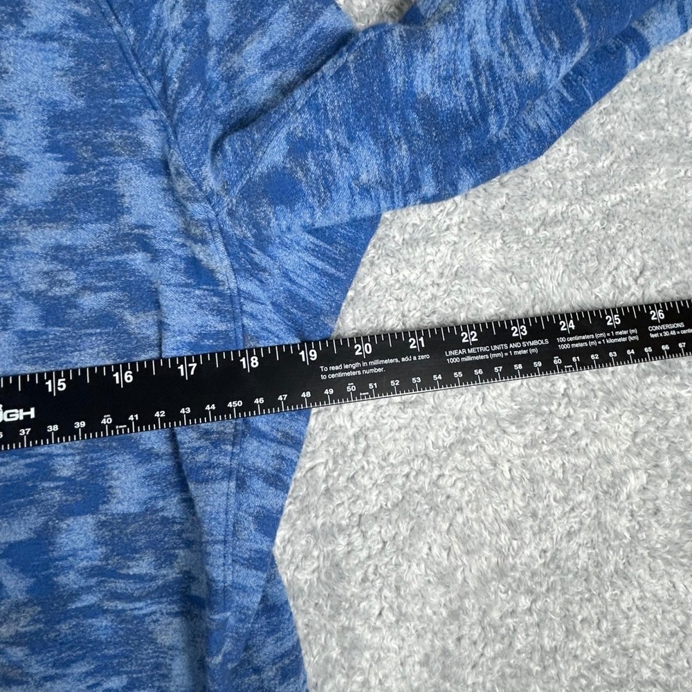 Lululemon Surge Warm Fleece Mens Blue Camo Quarter Zip Pullover Size Medium - Picture 6 of 8